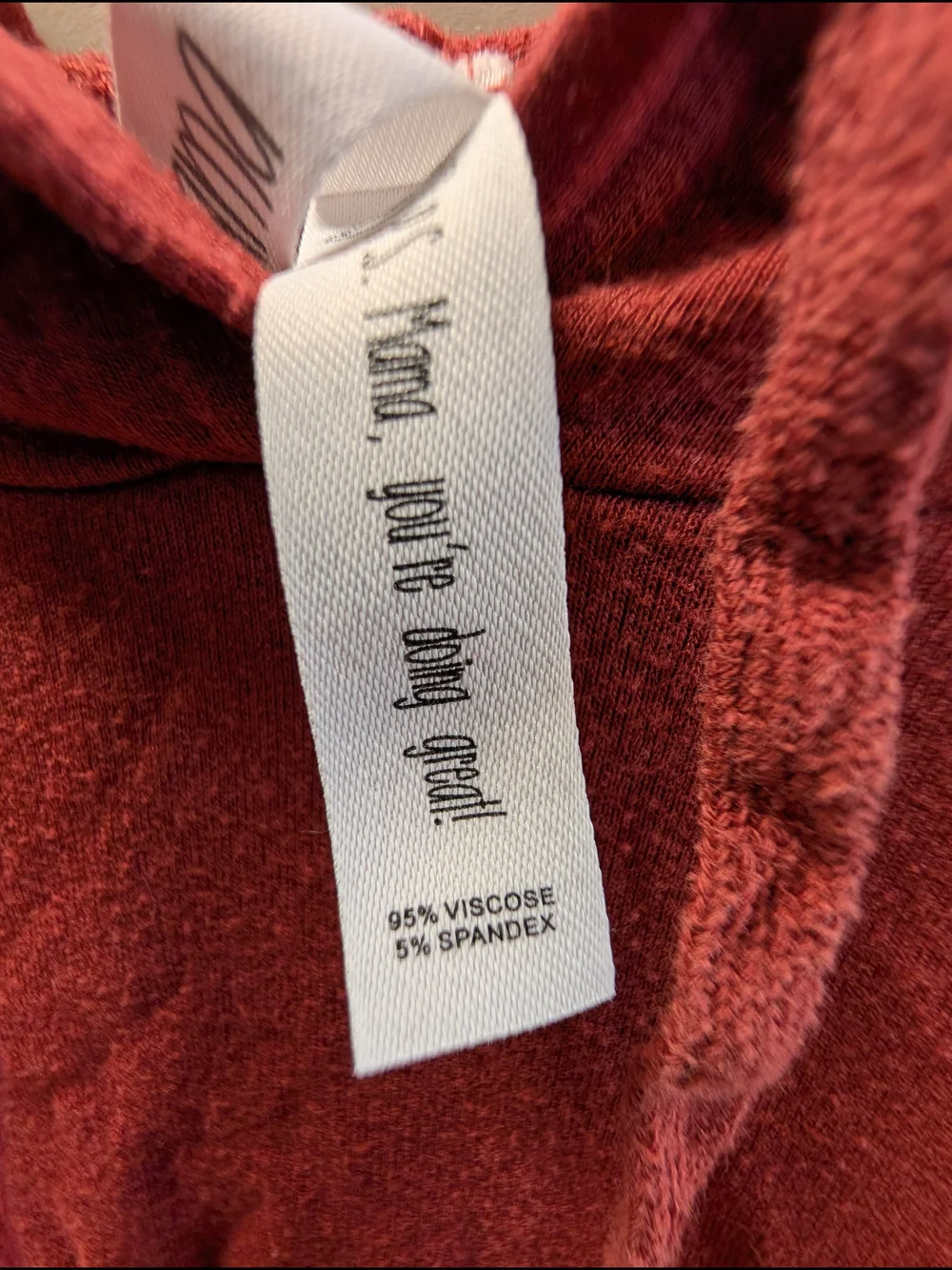 Latched Mama Rust Red Layered High-Low Hoodie - Picture 5 of 5